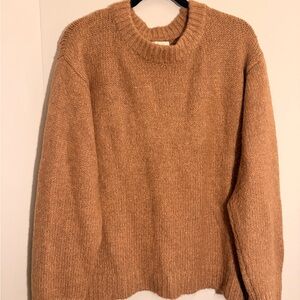 Cozy Tan Crew Neck Sweater